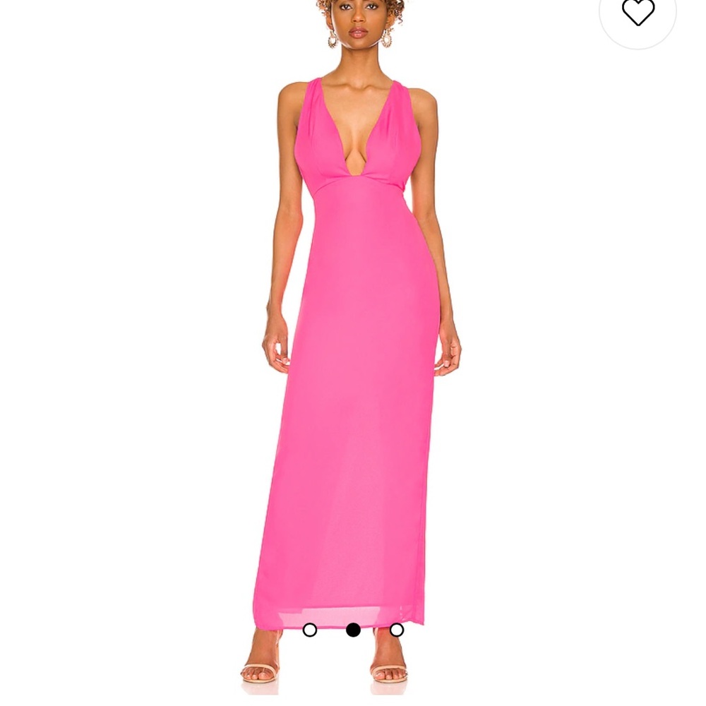 Revolve super down hot pink formal dress